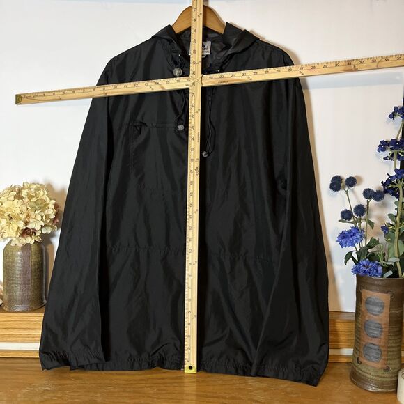 Vintage Adidas 3 Stripes Hooded Windbreaker Jacket Black Men’s Size L - Picture 3 of 4